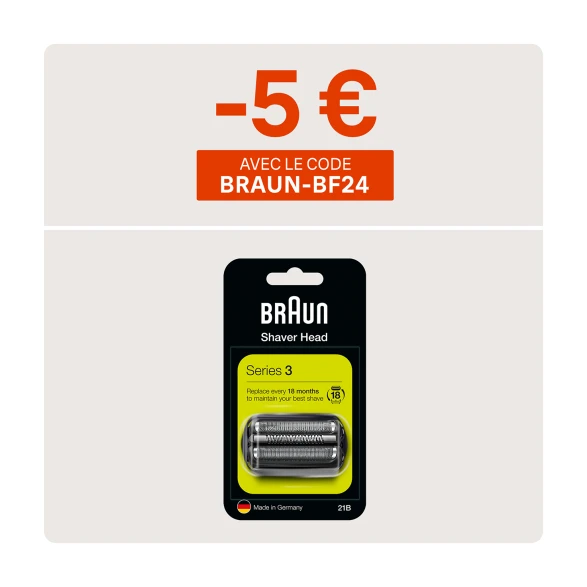 Braun Pièce De Rechange 21B Noire Pour Rasoir