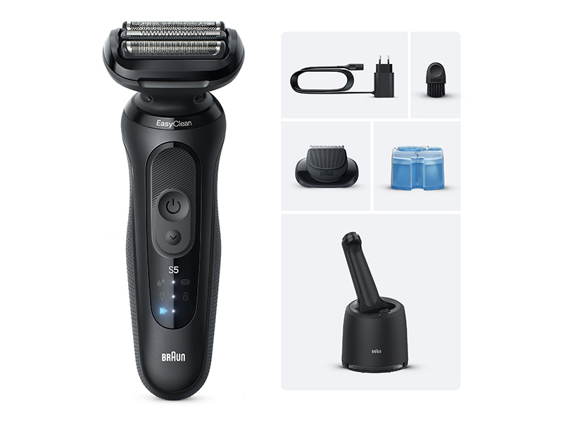 BraunRasoirÉlectriqueSeries552-N7200ccAvecstationdenettoyageSmartCareet1accessoirederasage,100%étanche