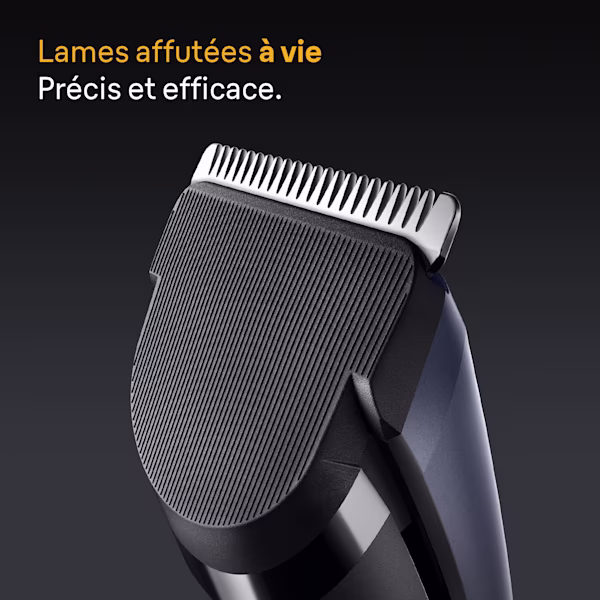 Tondeuse à cheveux Braun Series 5 avec lame affûtée à vie, efficace et précise. Tondeuse à cheveux Braun Series 5 avec lame affûtée à vie, efficace et précise.