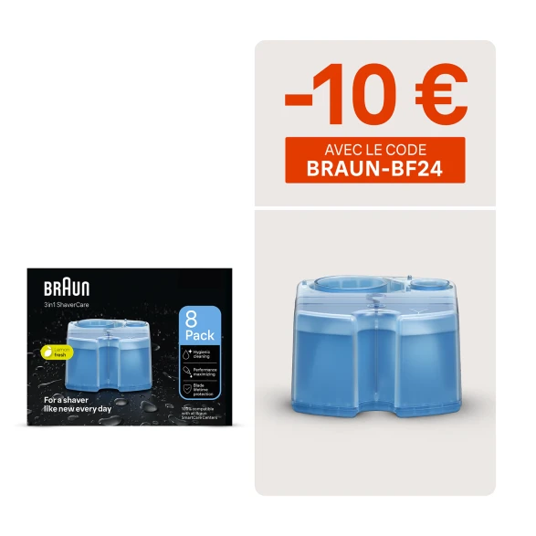 Recharges Braun ShaveCare 3-en-1, pack de 8