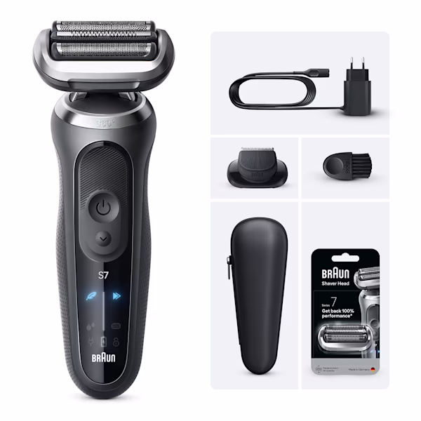 Image du coffret rasoir Series 7 G1200s avec accessoire tondeuse de précision. Image du coffret rasoir Series 7 G1200s avec accessoire tondeuse de précision.