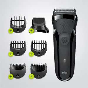 Tondeuse à barbe avec 5 sabots Tondeuse à barbe avec 5 sabots