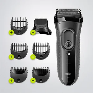 Tondeuse à barbe avec 5 sabots Tondeuse à barbe avec 5 sabots