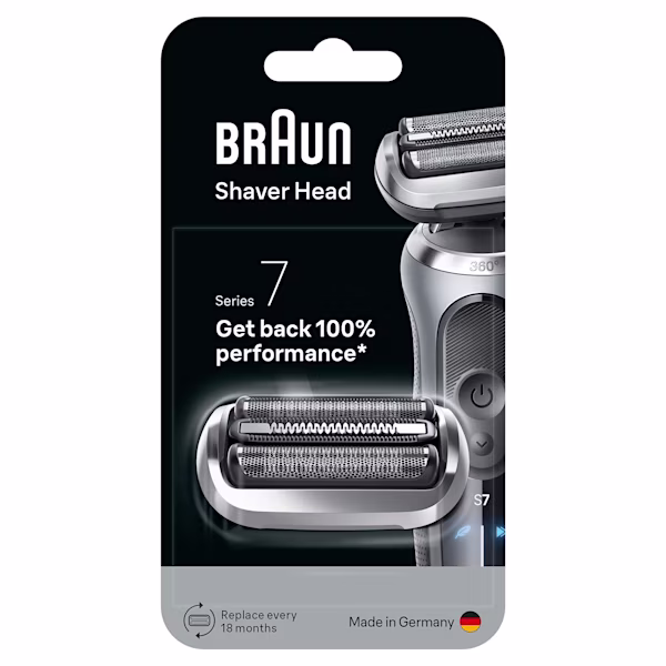 Tête de rasoir de remplacement Braun Series 7 dans l'emballage, restaure 100 % de performance, fabriqué en Allemagne.