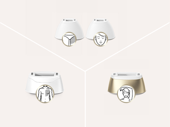 Différentes têtes pour plus de précision de la tête aux pieds Différentes têtes pour plus de précision de la tête aux pieds