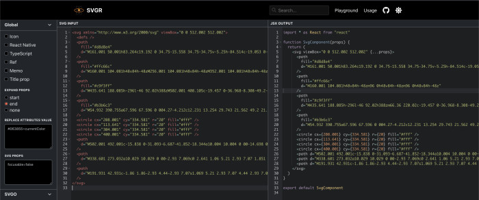 Demo of React SVGR Playground