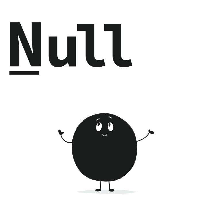 Null is used when something doesn't have a value (yet)!