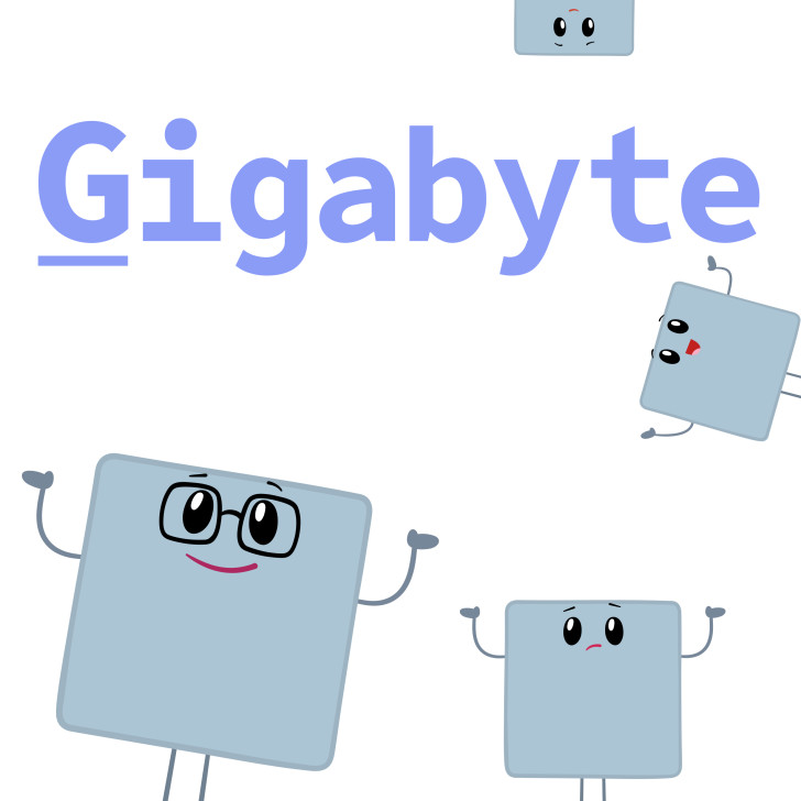 One gigabyte is a billion bytes!