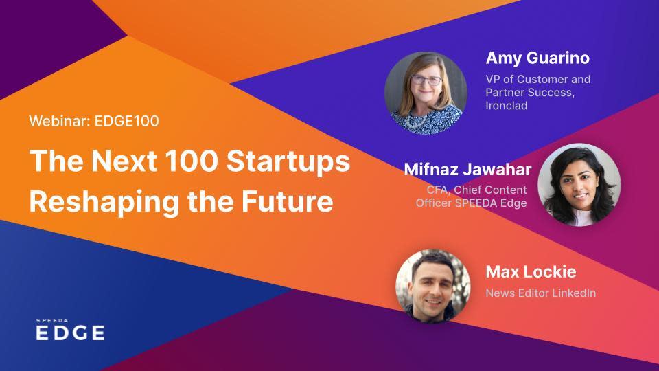 EDGE100 Webinar, featuring Amy Guarino, on startups reshaping the future