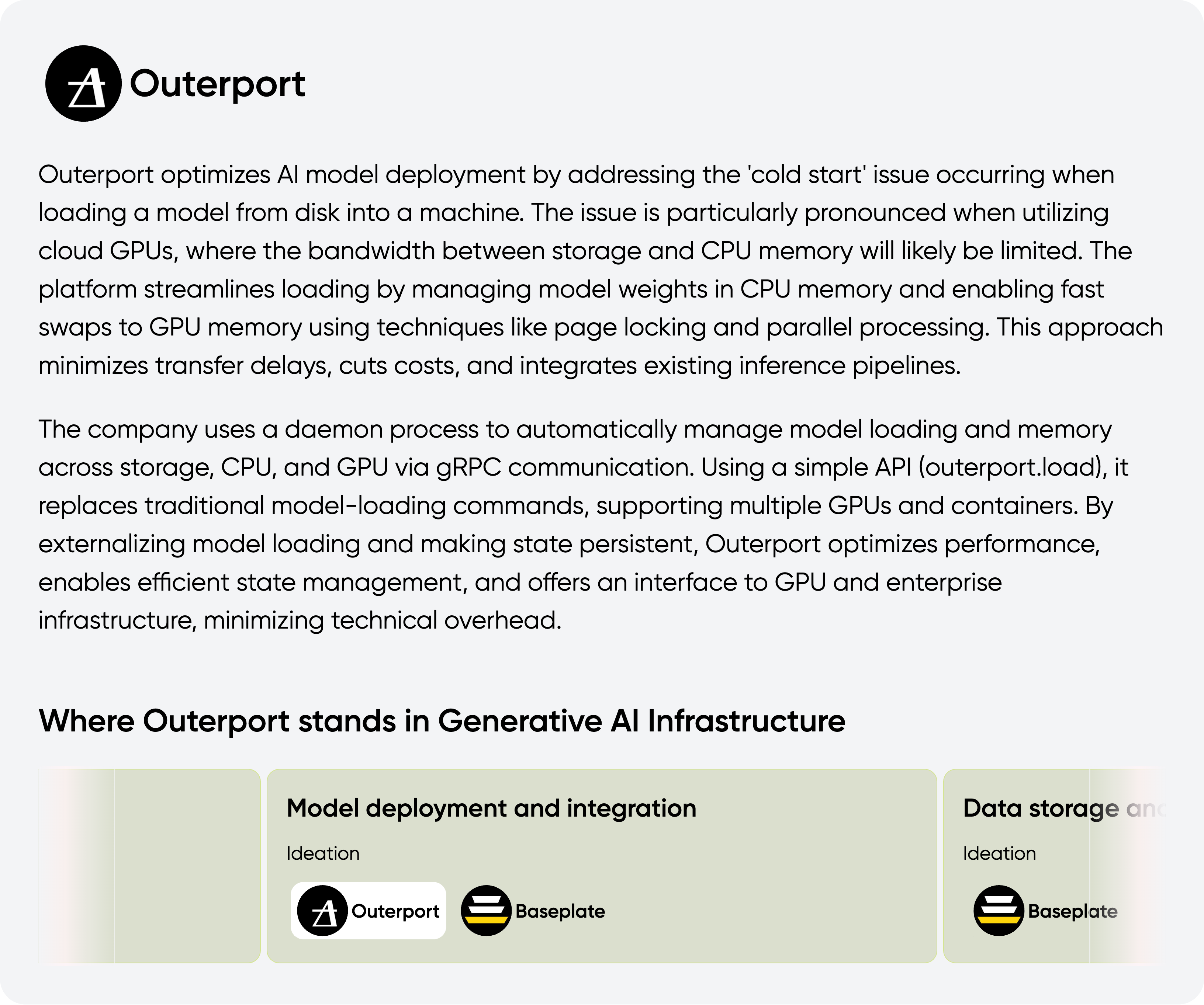 Outerport Company Profile