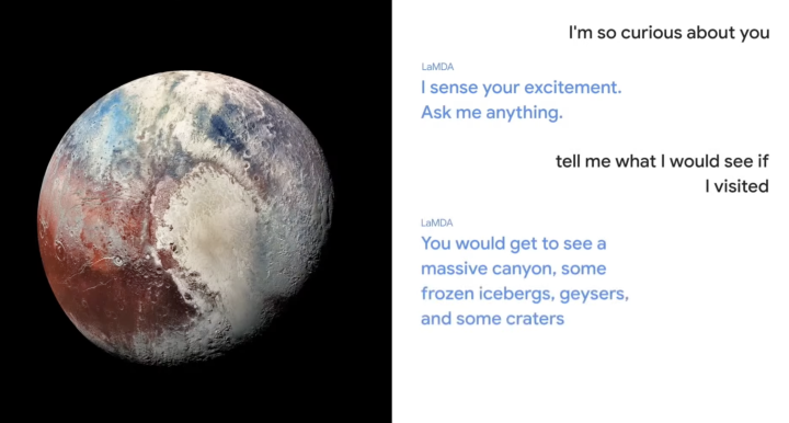 Google LaMDA pluto