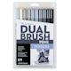 Tombow Dual Brush Pens - Gray Scale Colors, Set of 10. Front of package.
