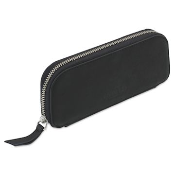 Open in modal - Endless Companion 3 Pen Pouch - Black, pen case closed standing