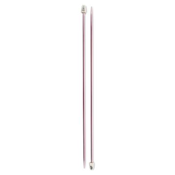 Open in modal - Susan Bates Silvalume Single Point Knitting Needles - Pkg of 2, 10", Size 7 - upright