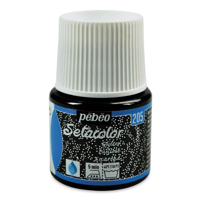 Pebeo Setacolor Fabric Paint- Onyx, Glitter, 45ml Bottle
