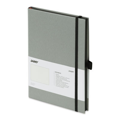 Lamy Hardcover Notebook - Black, Blank, 5.8" x 8.3" (side view)