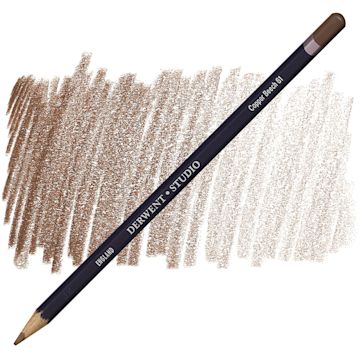 Open in modal - Derwent Studio Colored Pencil - Copper Beech pencil and swatch