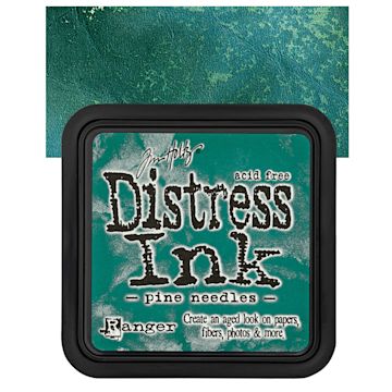 Open in modal - Ranger Distress Ink Pad - Pine Needle pad and swatch