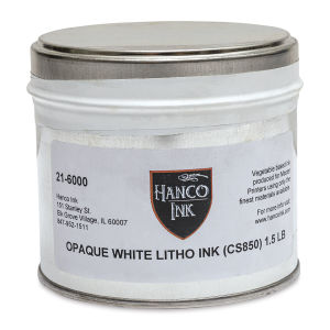 Hanco Standard Palette Litho Ink - 1 lb, Opaque White