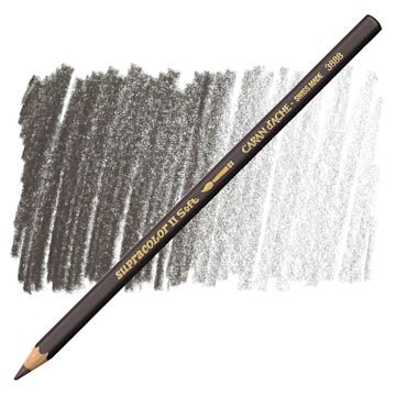 Open in modal - Caran d'Ache Supracolor Soft Aquarelle Pencil - Sepia pencil and swatch