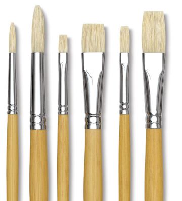 Blick Academic White Bristle Combination Set - Large, Set of 6 | BLICK ...