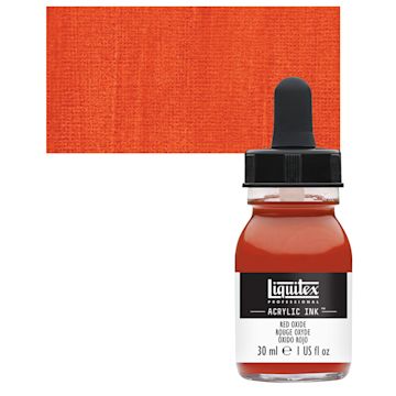 Open in modal - Liquitex Professional Acrylic Ink - Red Oxide bottle and swatch
