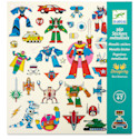 Djeco Sticker Sheets - Robots, Pkg of 2 Sheets