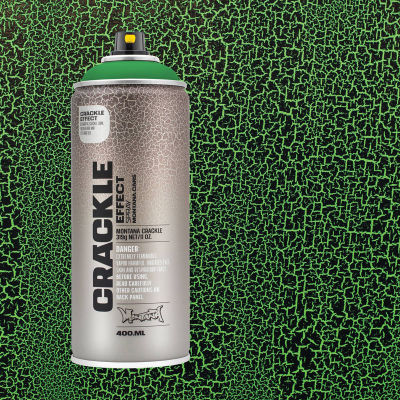 Montana Crackle Effect Spray - Patina Green, 11 oz (Spray can with swatch)
