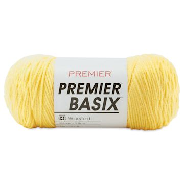 Open in modal - Premier Yarn Basix Worsted Yarn - Lemon