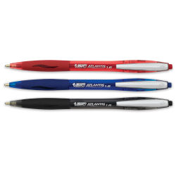 Bic Atlantis Original Retractable Ball Pens - Bold, 1.6 mm Tip, Set of 3 Classic Colors