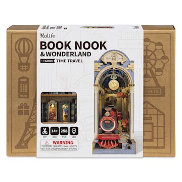 Open in modal - Rolife Time Travel DIY Book Nook Kit, front of packaging