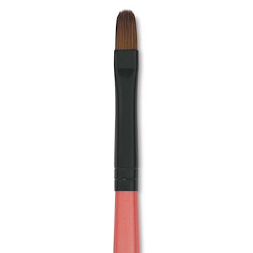 Open in modal - Dynasty Water Lily Watercolor Brush - Short Handle, Filbert, Size 6, close-up