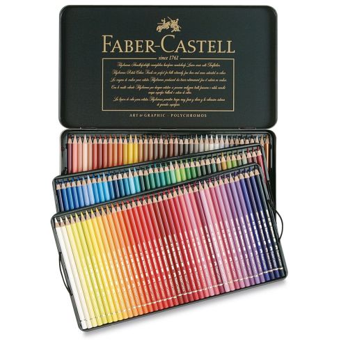 Faber-Castell Polychromos 120 Pencil Wood Box Set - Coloring