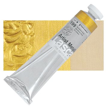 Open in modal - Lascaux Artist Acrylic - Sunshine Gold, 45 ml tube and swatch