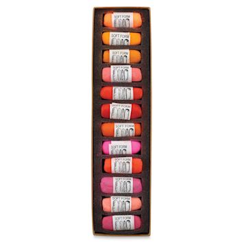 Open in modal - Hot Colors, Set of 12  Pastels in Tray