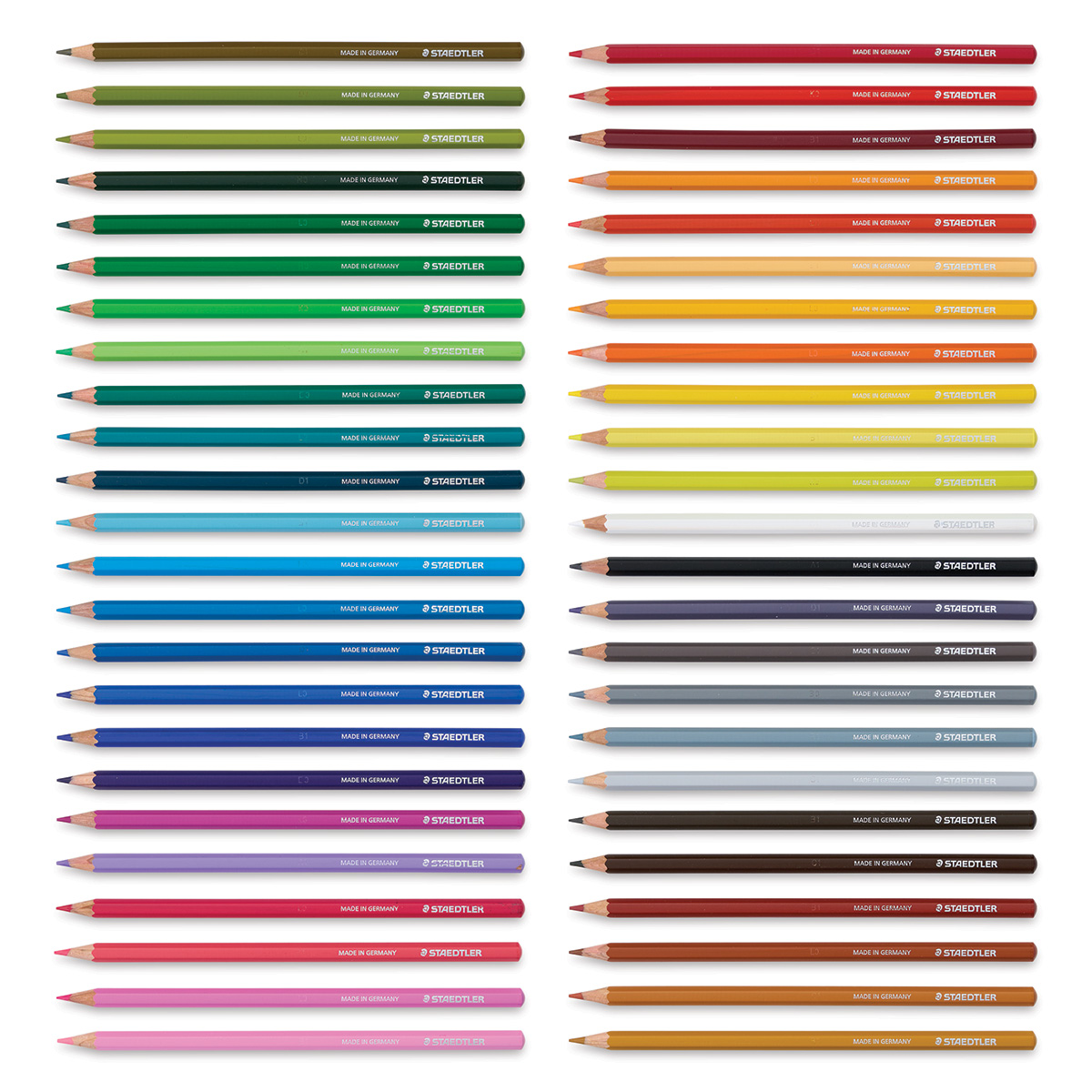 staedtler colored pencils 48 color chart