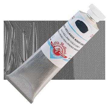 Open in modal - Old Holland New Masters Classic Acrylic Paint - Old Holland Cold Grey, 60 tube and swatch
