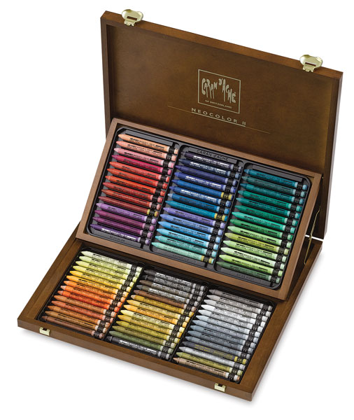 caran d'ache neocolor ii (a.k.a. crayons for adults) - white picket fence