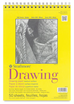 Strathmore 300 Series Drawing Pad-9" x 12" Wire Bound  50 Sheets  