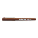 Artline 200 Writing Pen - 0.4 mm Tip, Brown