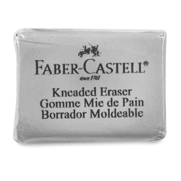 Faber-Castell Kneaded Eraser - Medium size, front view in package