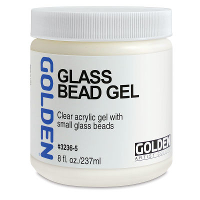 Golden Acrylic Gel Medium - Glass Bead, 8 oz jar