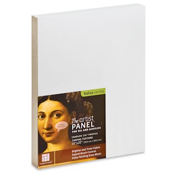 Open in modal - Ampersand Value Series Artist Panel - Textured, 16" x 20", 1-1/2" Cradle