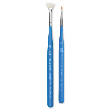 Princeton Select Series 3750 Natural Hair Mini Brushes - 2 Brushes shown upright
