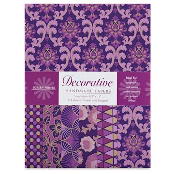 Open in modal - Decorative Paper Screen Print Assortment Packs - Purple and Violet shown