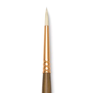 Open in modal - Princeton Best Natural Bristle Brush - Round, Long Handle, Size 1 close up