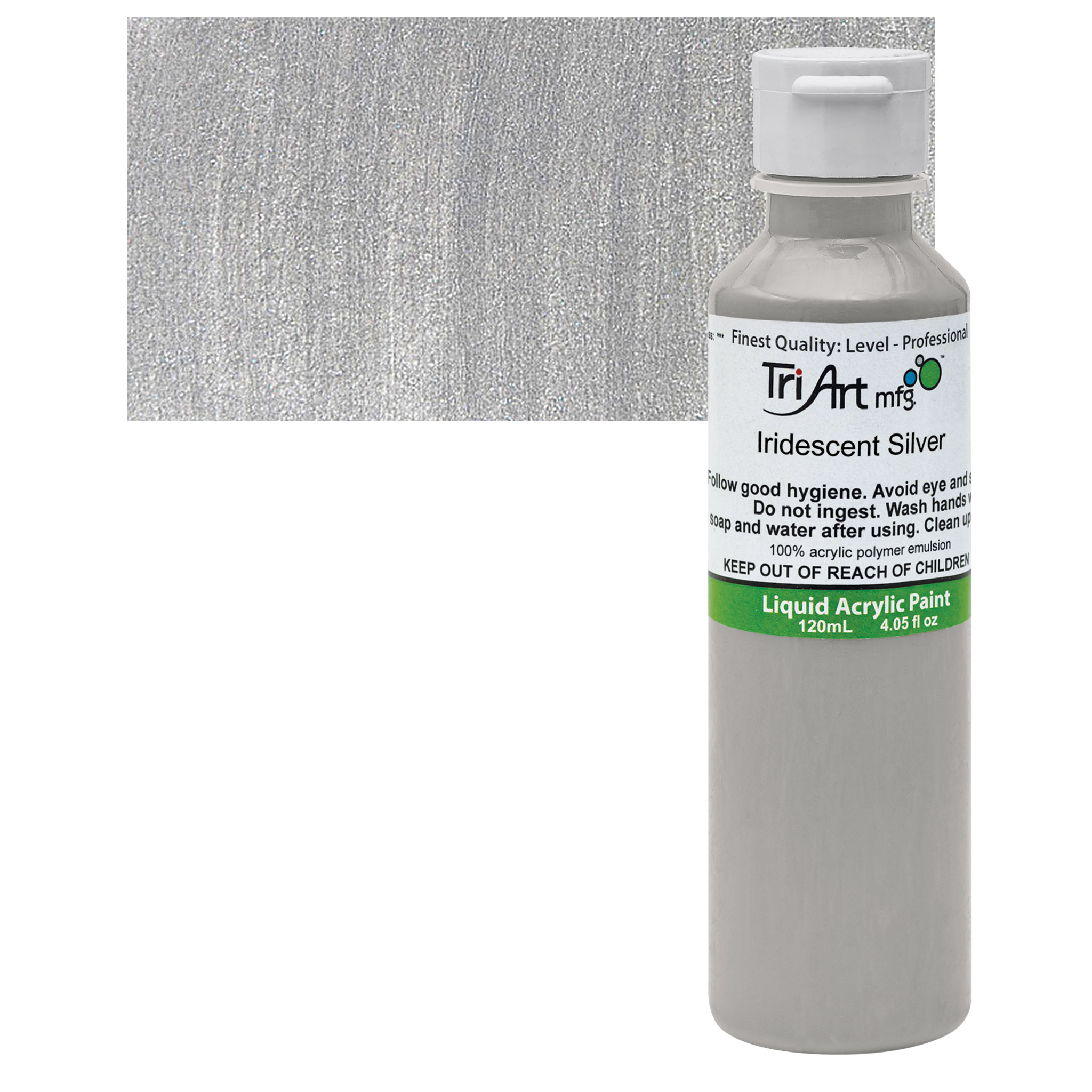 Tri-Art Liquid Acrylic Paint : Iridescent Silver – Fluid Art Co - USA