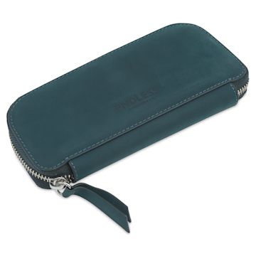 Open in modal - Endless Companion 3 Pen Pouch - Blue, pen case laid flat