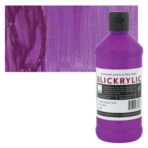 Blickrylic Student Acrylics - Fluorescent Violet, Pint