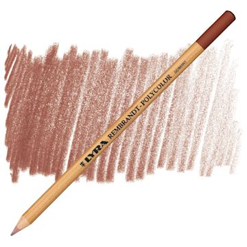 Open in modal - Lyra Rembrandt Polycolor Premium Oil-Based Colored Pencil - Cinnamon pencil and swatch